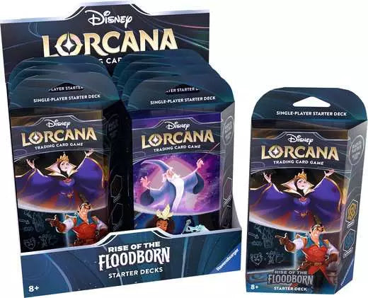 lorcana set 2 starter decks Lorcana TCG: Rise of the Floodborn Starter Deck Display