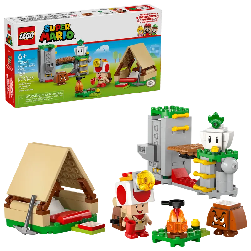 lego tent LEGO 72040 Super Mario Captain Toad's Camp