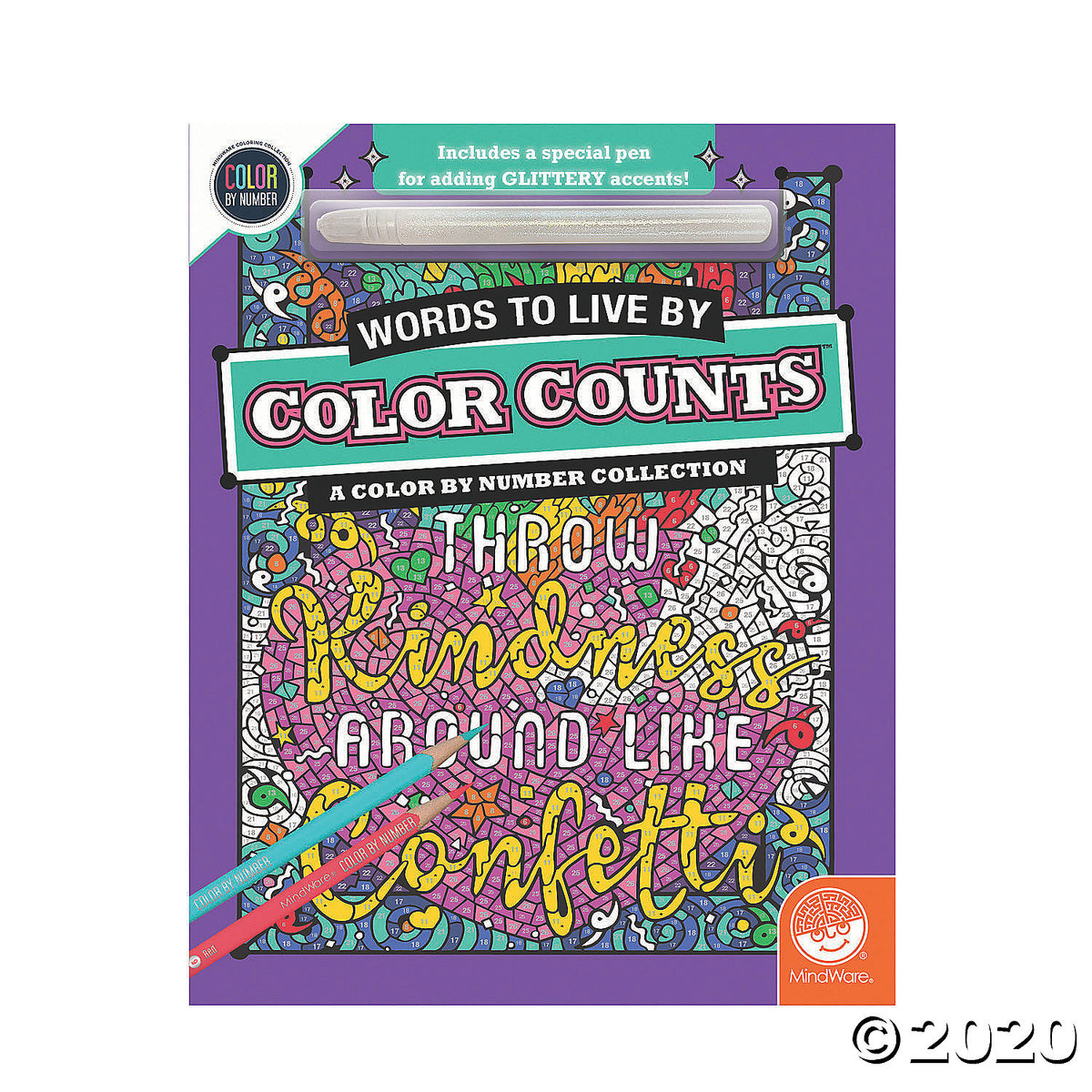 Glitter Words to Live By: Color By Number Color Counts – kiddywampus