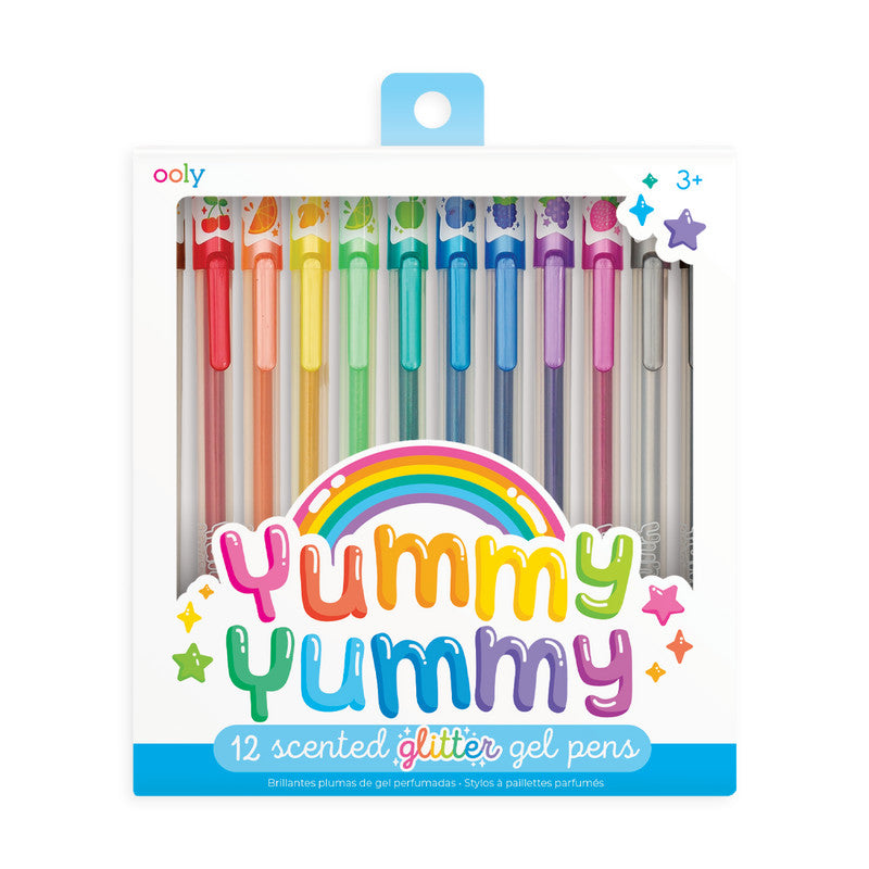 Yummy Scented Glitter Gel Pens: Set of 12 – kiddywampus