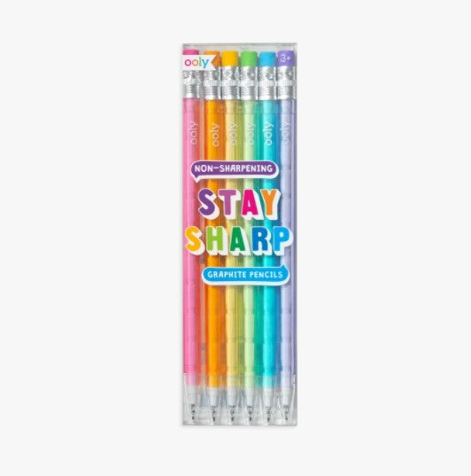 Stay Sharp Pencils - Set of 6 - Rainbow