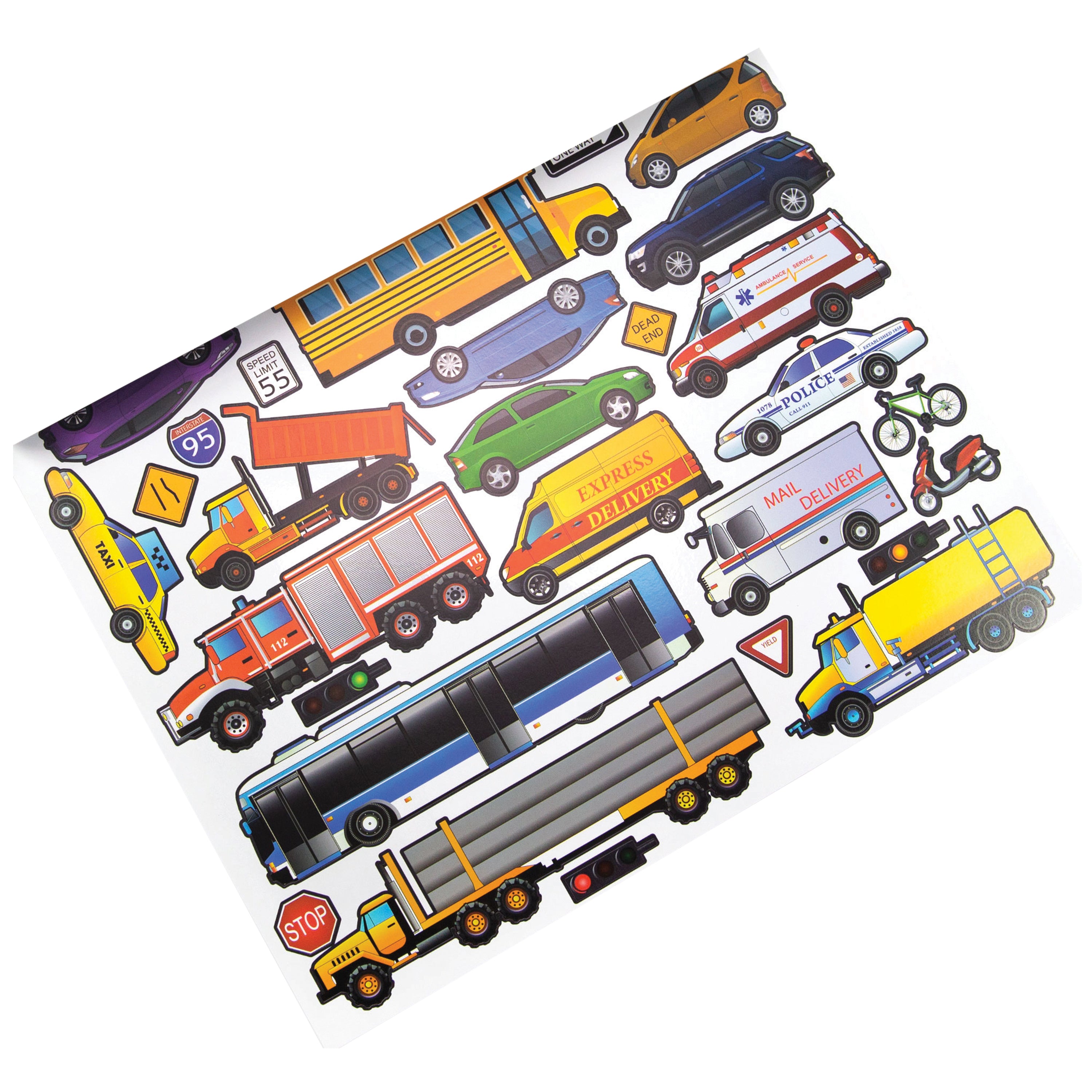 Assorted Colorful Robot Stickers (12 Pack)