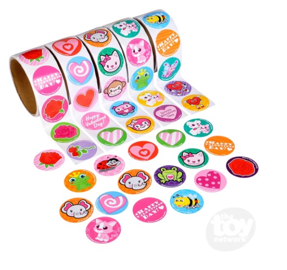 2 Rolls 1000 Pieces Heart Stickers for Kids Roll of India